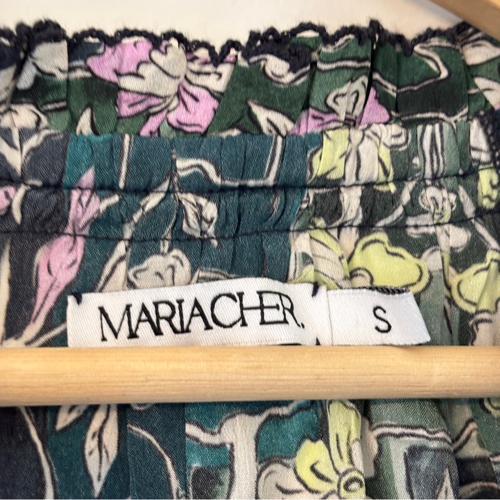 MARIA CHER Kapala Keyla Top in Floral Green Size S - Picture 6 of 7